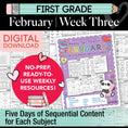 Load image into Gallery viewer, Printable First Grade February Week 3 Resources
