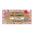 Load image into Gallery viewer, Red Gingham School Supplies Personalized Classroom Banner | Banner Bar
