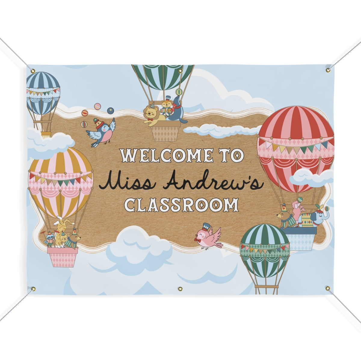 Personalized Circus Vinyl Classroom Banner | Storybook Circus