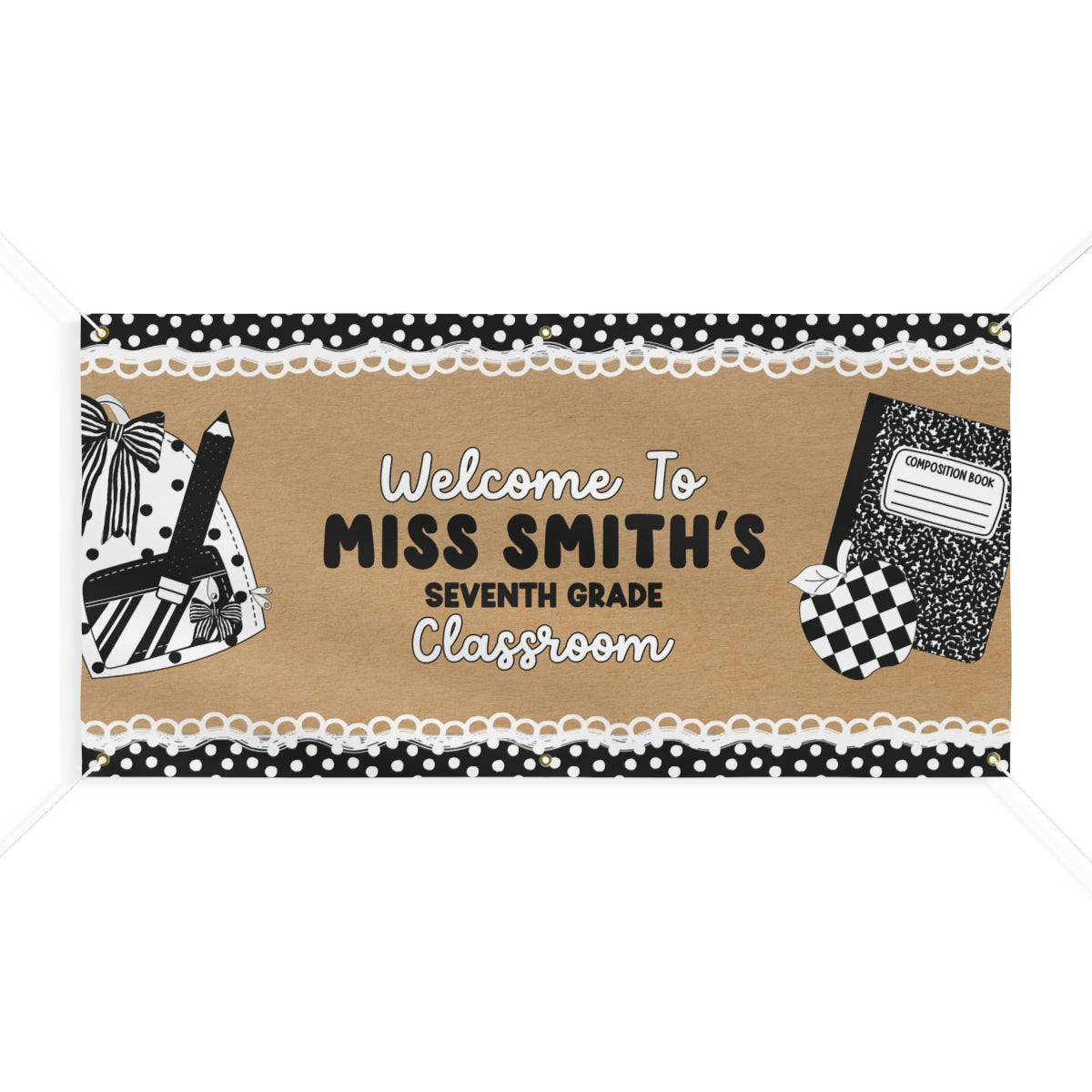 Composition Notebook Personalized Classroom Banner | Banner Bar