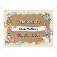 Load image into Gallery viewer, Pastel Yellow Happy Teacher Personalized Classroom Banner | Banner Bar
