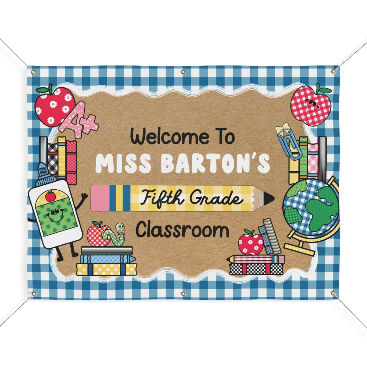 90s Teacher Personalized Classroom Banner | Banner Bar