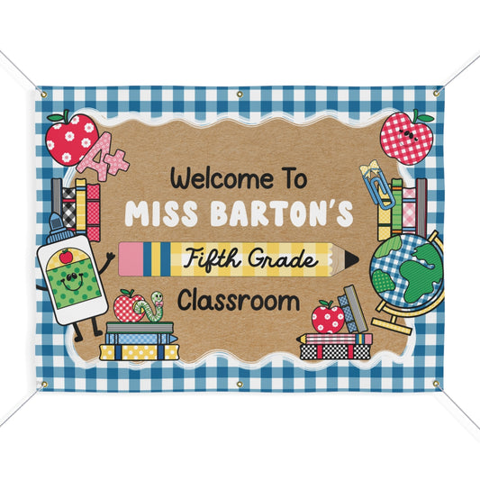 90s Teacher Personalized Classroom Banner | Banner Bar