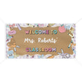 Load image into Gallery viewer, Pastel Lavender Gingham School Supplies Personalized Banner | Banner Bar
