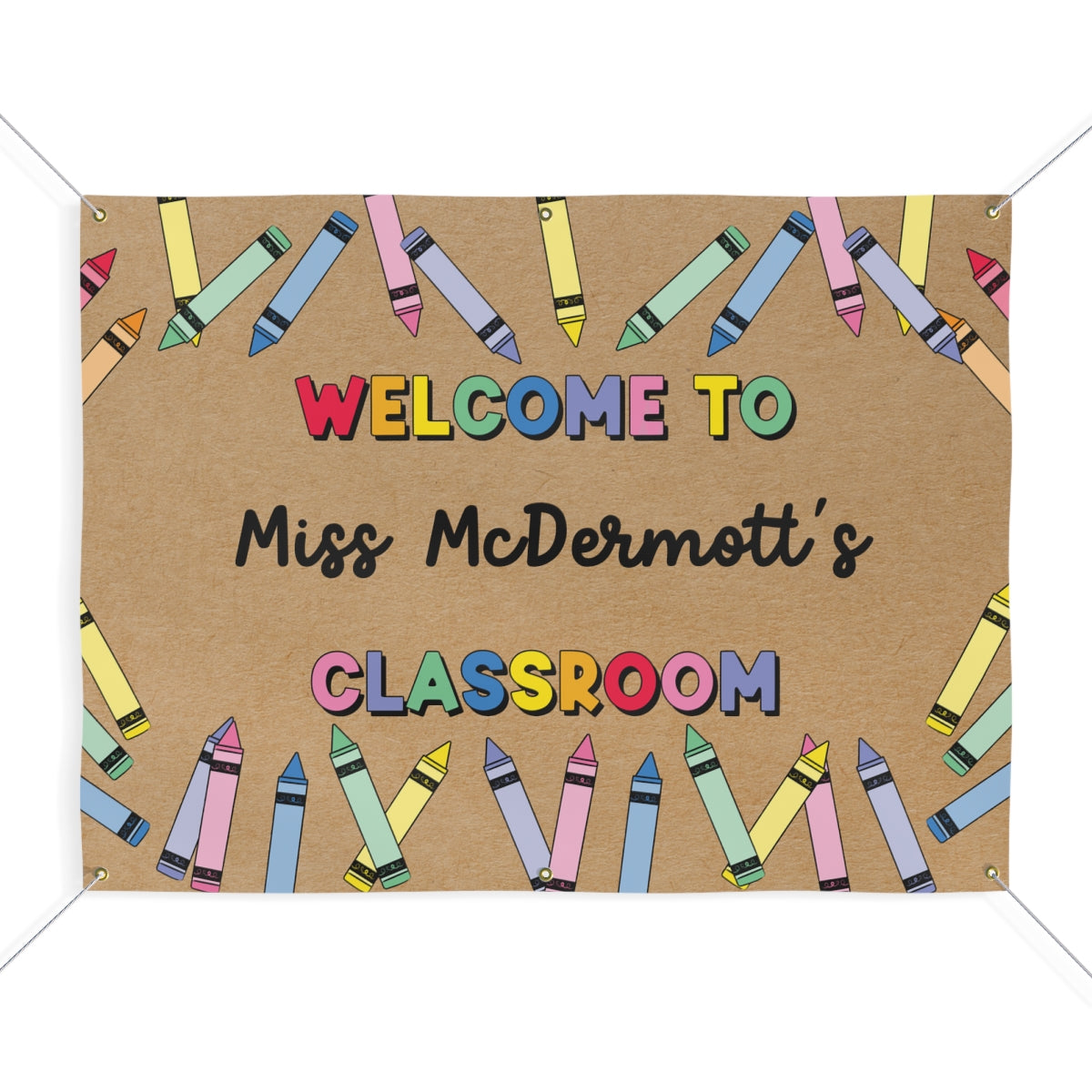 Colorful Crayons Personalized Classroom Banner | Banner Bar