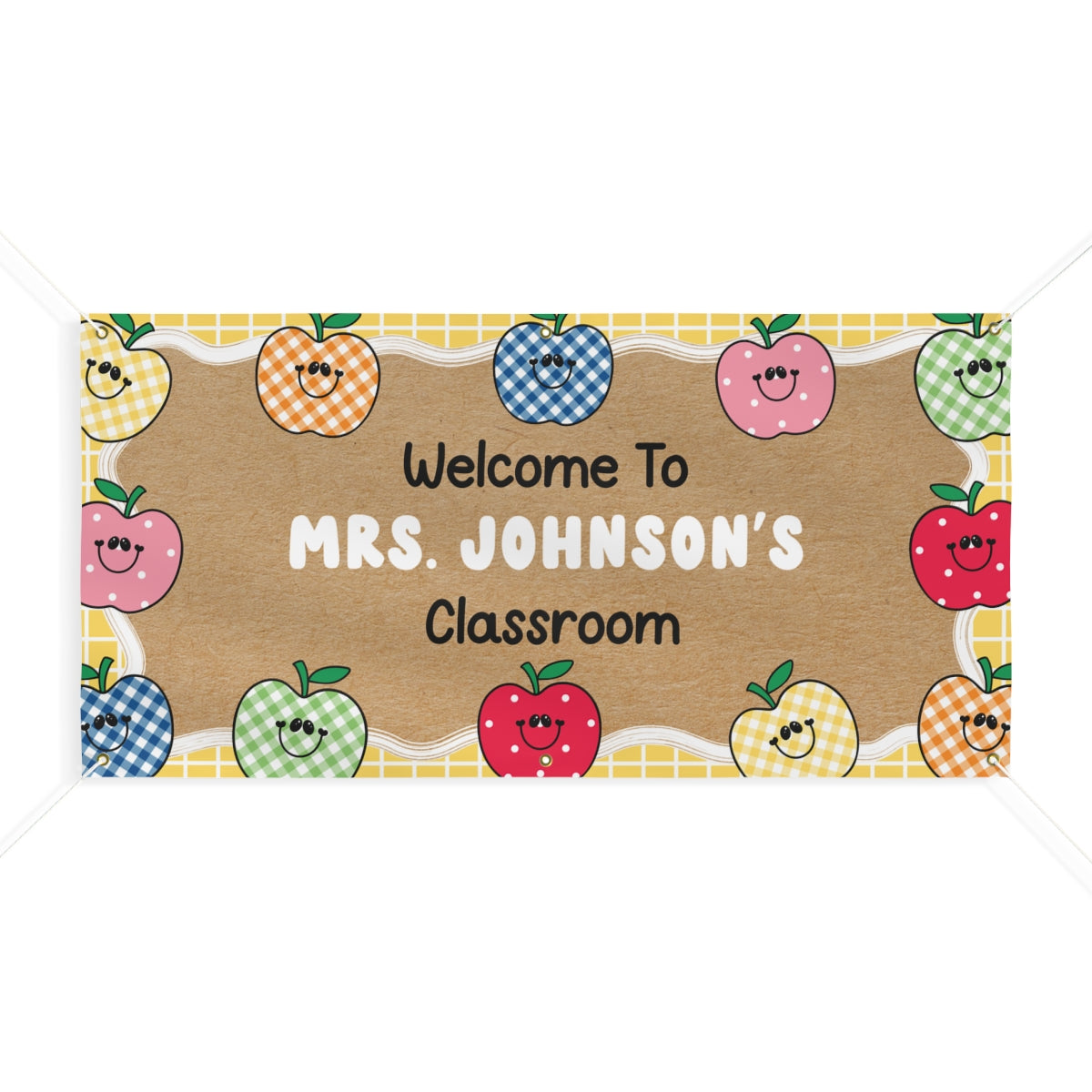 Schoolhouse Apples Personalized Banner | Banner Bar