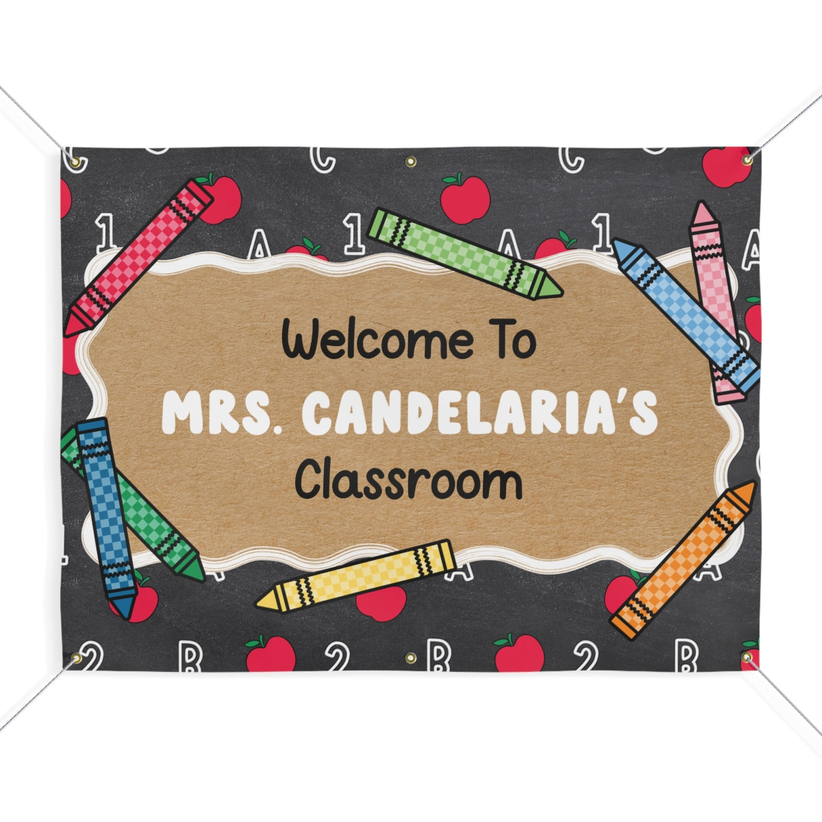 Apples and ABCs Personalized Classroom Banner | Banner Bar
