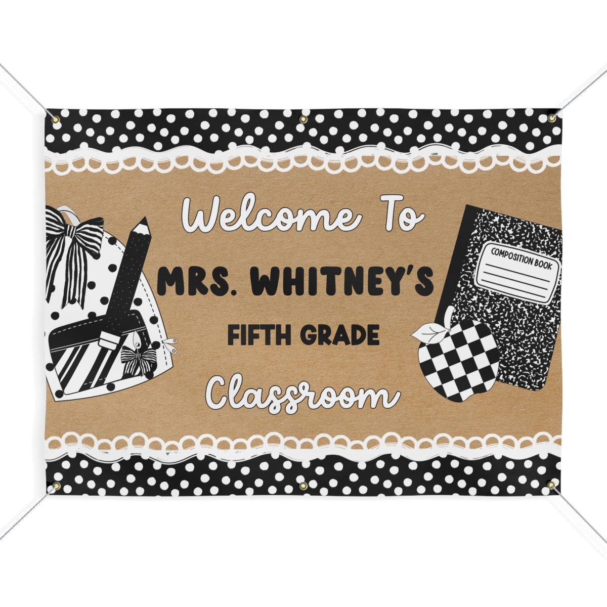 Composition Notebook Personalized Classroom Banner | Banner Bar