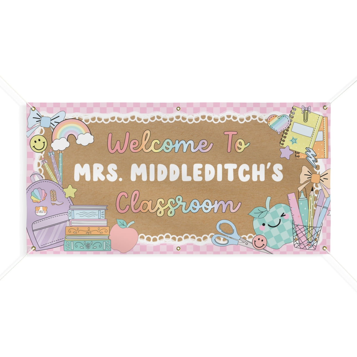 Notebook Doodles Personalized Classroom Banner | Banner Bar