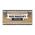 Load image into Gallery viewer, Black & White Personalized Teacher Name Bow Banner | Banner Bar
