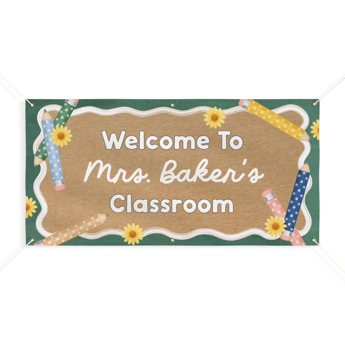 Chalkboard Charm Personalized Banner | Banner Bar