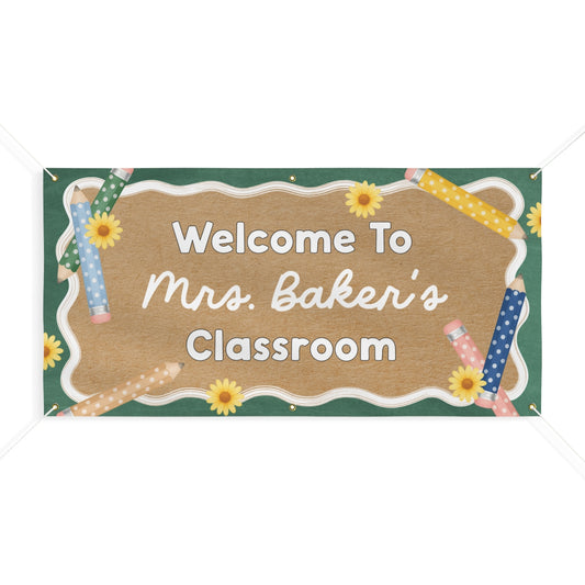 Chalkboard Charm Personalized Banner | Banner Bar