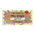 Load image into Gallery viewer, Yellow Gingham School Supplies Personalized Classroom Banner | Banner Bar
