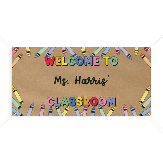 Colorful Crayons Personalized Classroom Banner | Banner Bar