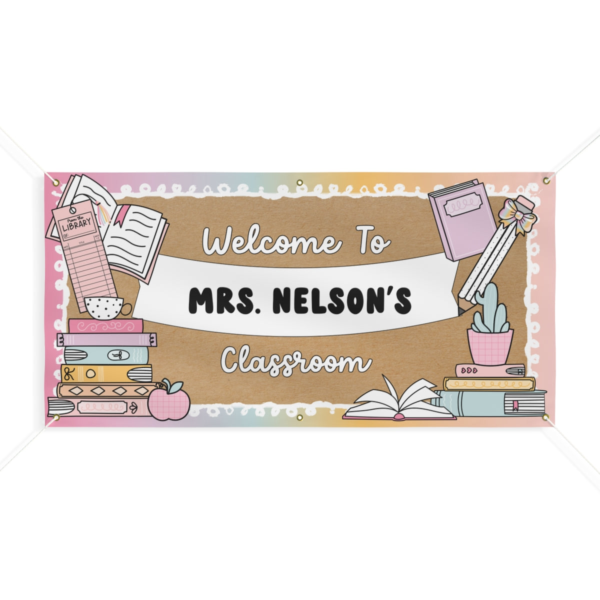 Cozy Book Club Classroom Personalized Banner | Banner Bar