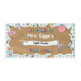 Load image into Gallery viewer, Scissors & School Supplies Pastel Mint Gingham Personalized Banner | Banner Bar
