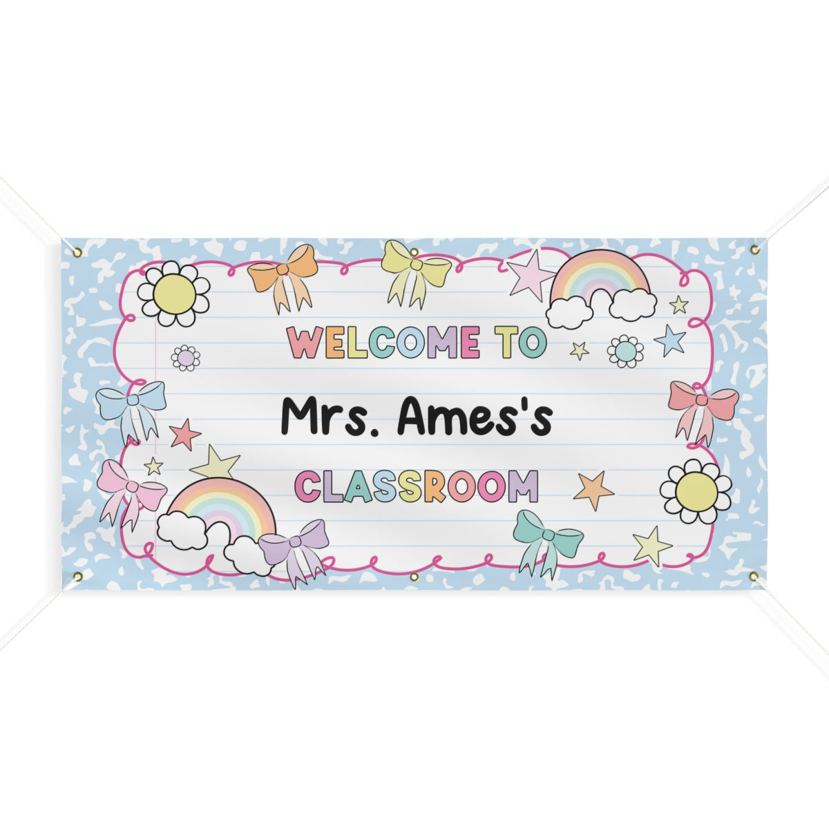 Pastel School Vibes Personalized Banner | Banner Bar