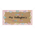 Load image into Gallery viewer, Pastel Pink Bows and Dots Personalized Classroom Banner | Banner Bar

