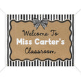 Load image into Gallery viewer, Stripes & Bows Personalized Classroom Banner | Banner Bar
