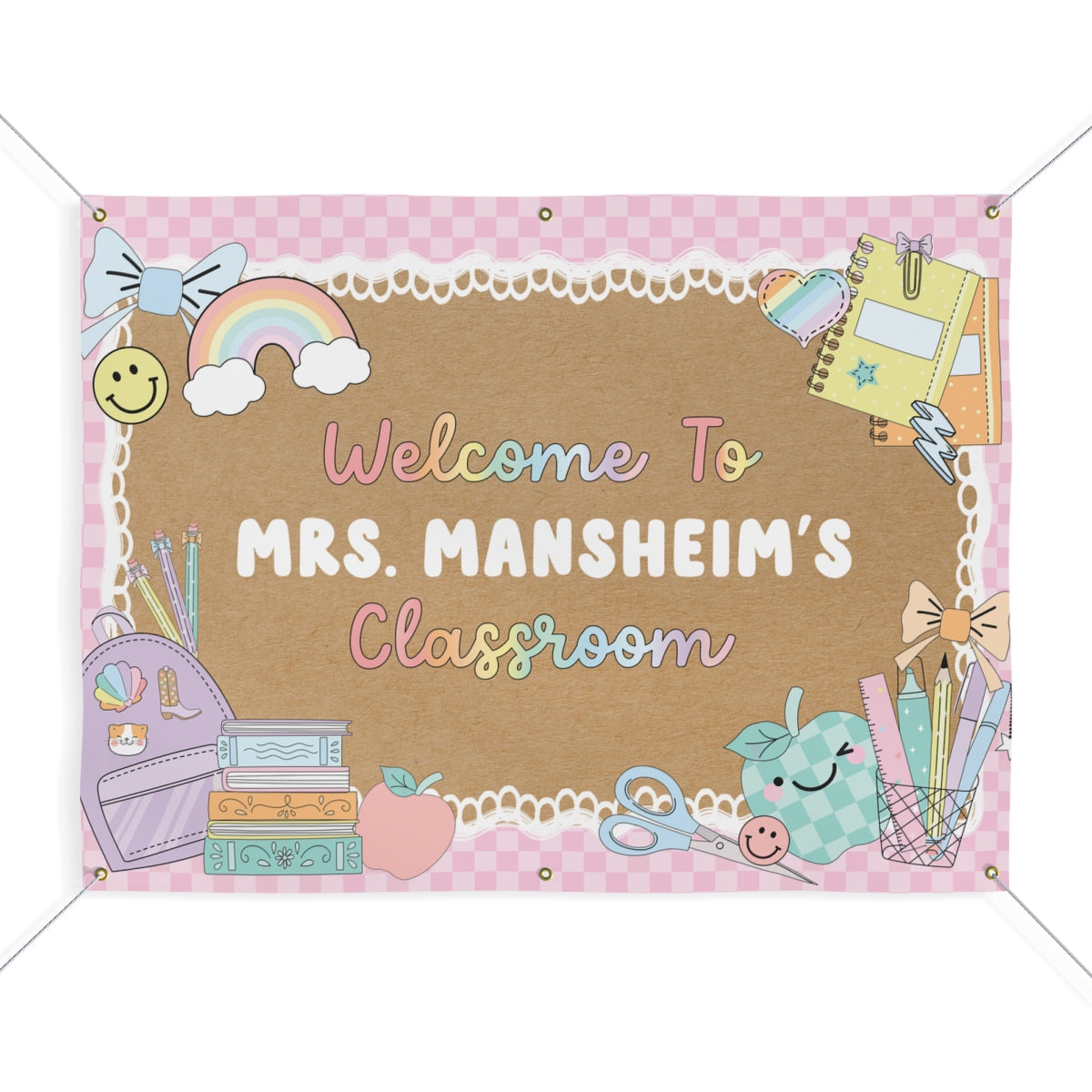Notebook Doodles Personalized Classroom Banner | Banner Bar