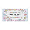 Load image into Gallery viewer, 90s Retro Personalized Classroom Banner Blue | Banner Bar
