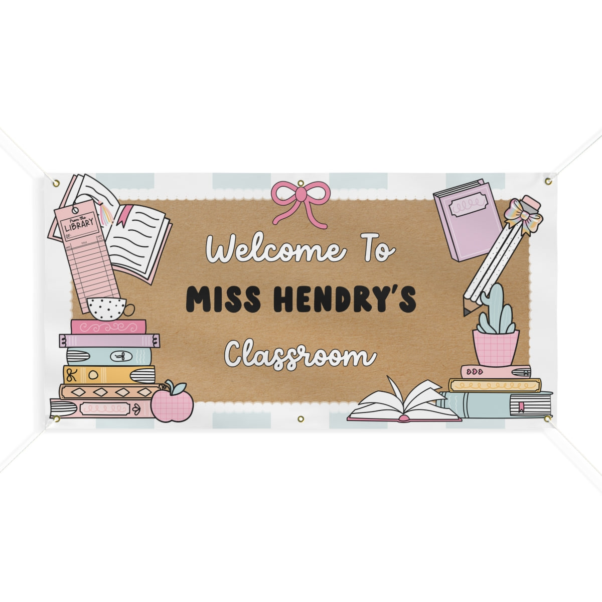 Soft Hues & Storybooks Personalized Classroom Banner | Banner Bar
