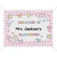 Load image into Gallery viewer, 90s Retro Personalized Classroom Banner Pink | Banner Bar

