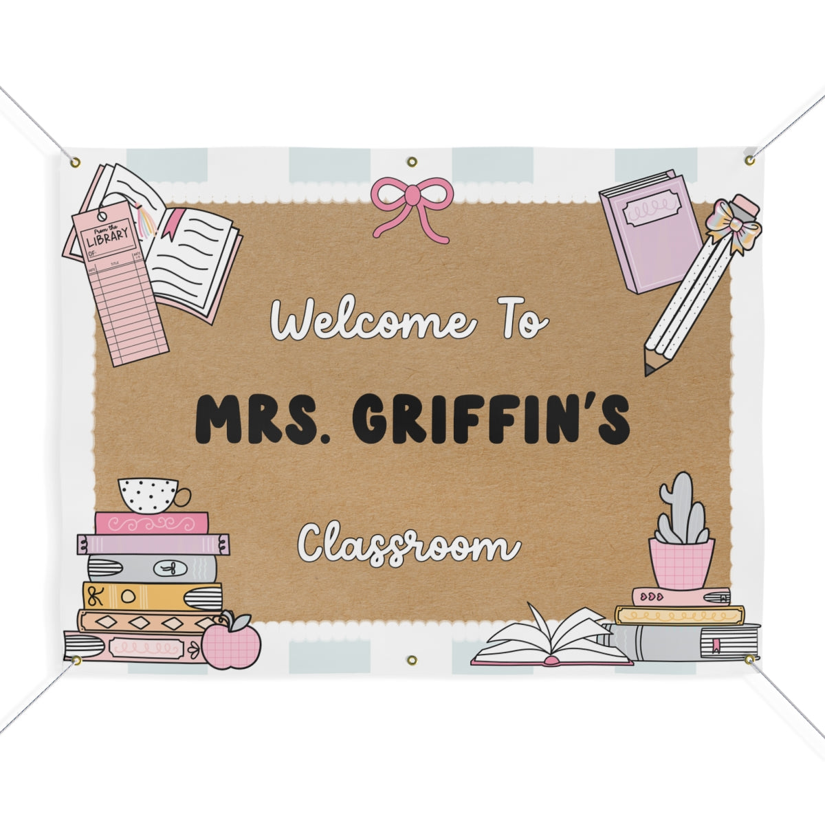 Soft Hues & Storybooks Personalized Classroom Banner | Banner Bar
