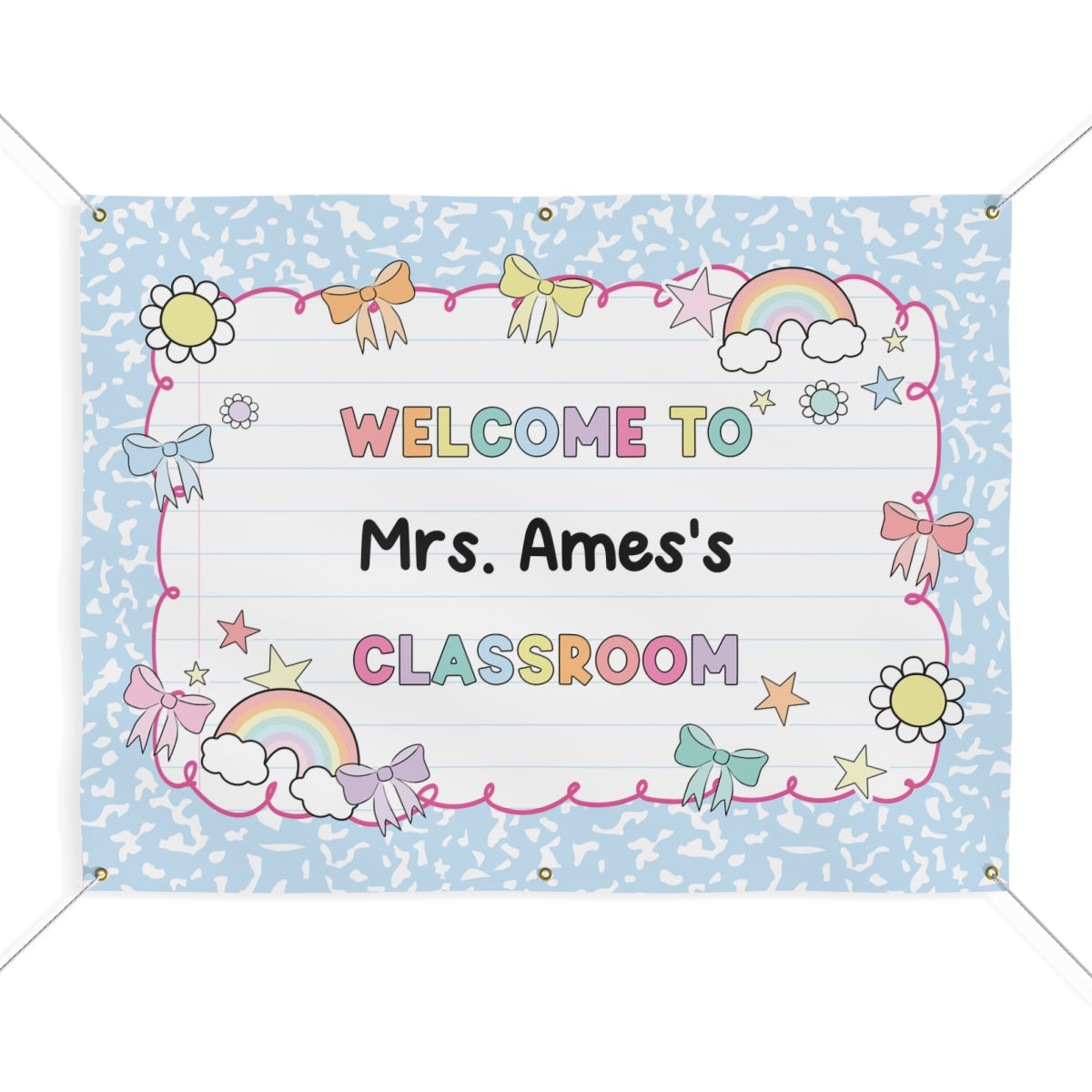 Pastel School Vibes Personalized Banner | Banner Bar