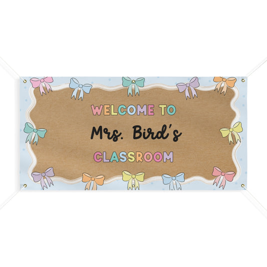Sweet Pastels Personalized Classroom Banner | Banner Bar