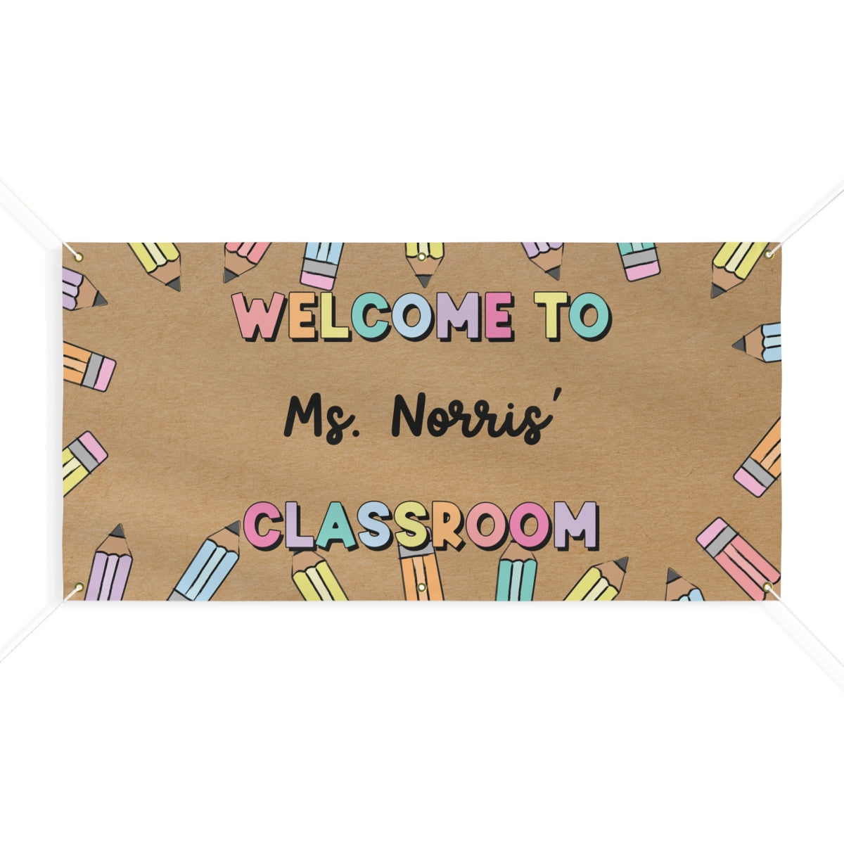 Pastel Pencil Personalized Classroom Banner | Banner Bar