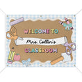 Load image into Gallery viewer, Pastel Blue Happy Teacher Personalized Classroom Banner | Banner Bar
