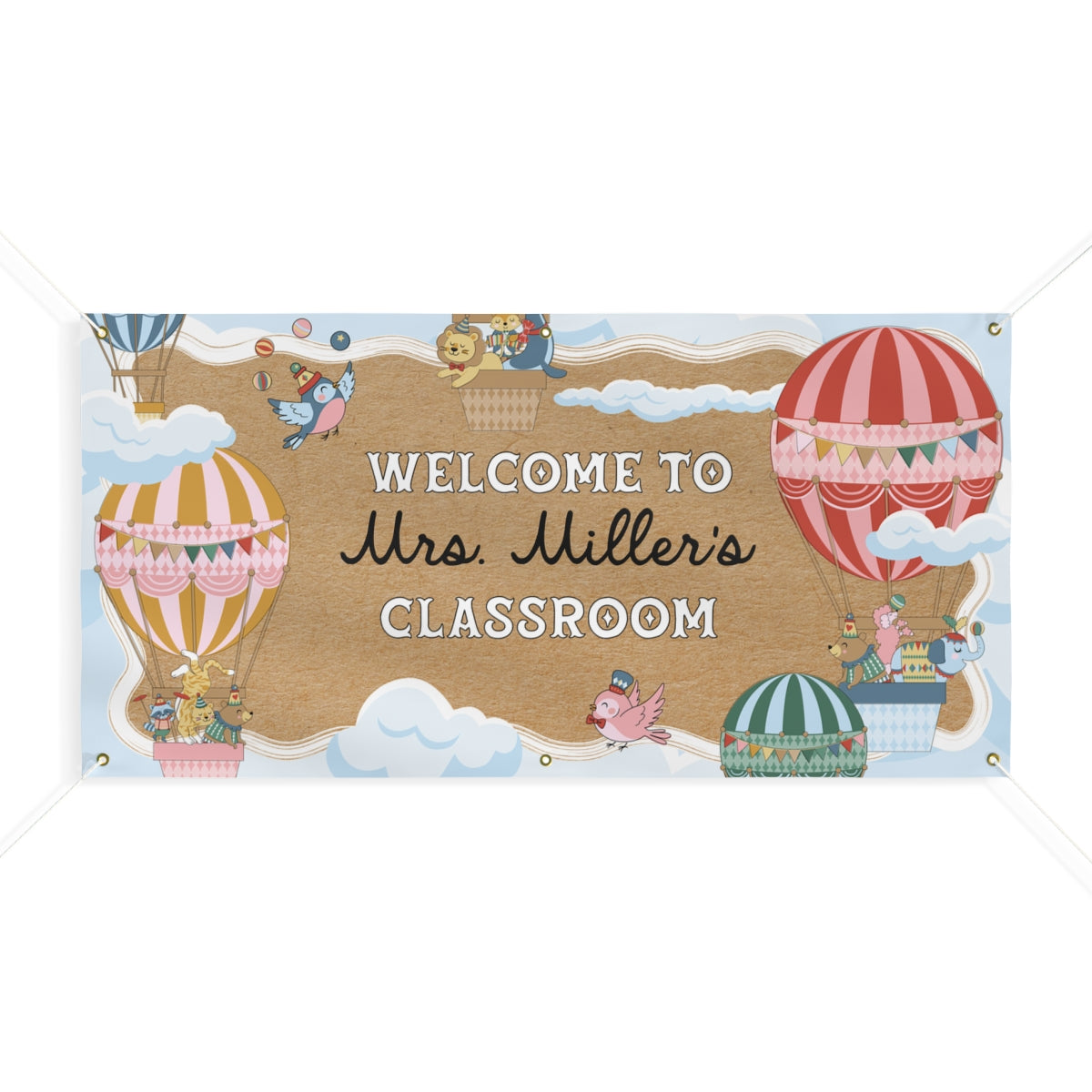 Personalized Circus Vinyl Classroom Banner | Storybook Circus