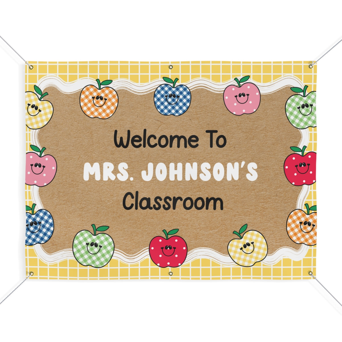 Schoolhouse Apples Personalized Banner | Banner Bar