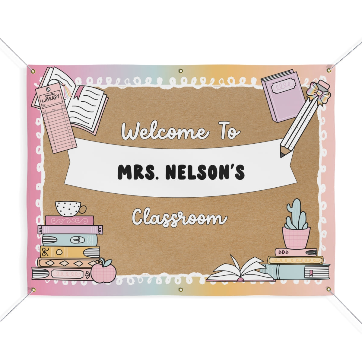 Cozy Book Club Classroom Personalized Banner | Banner Bar