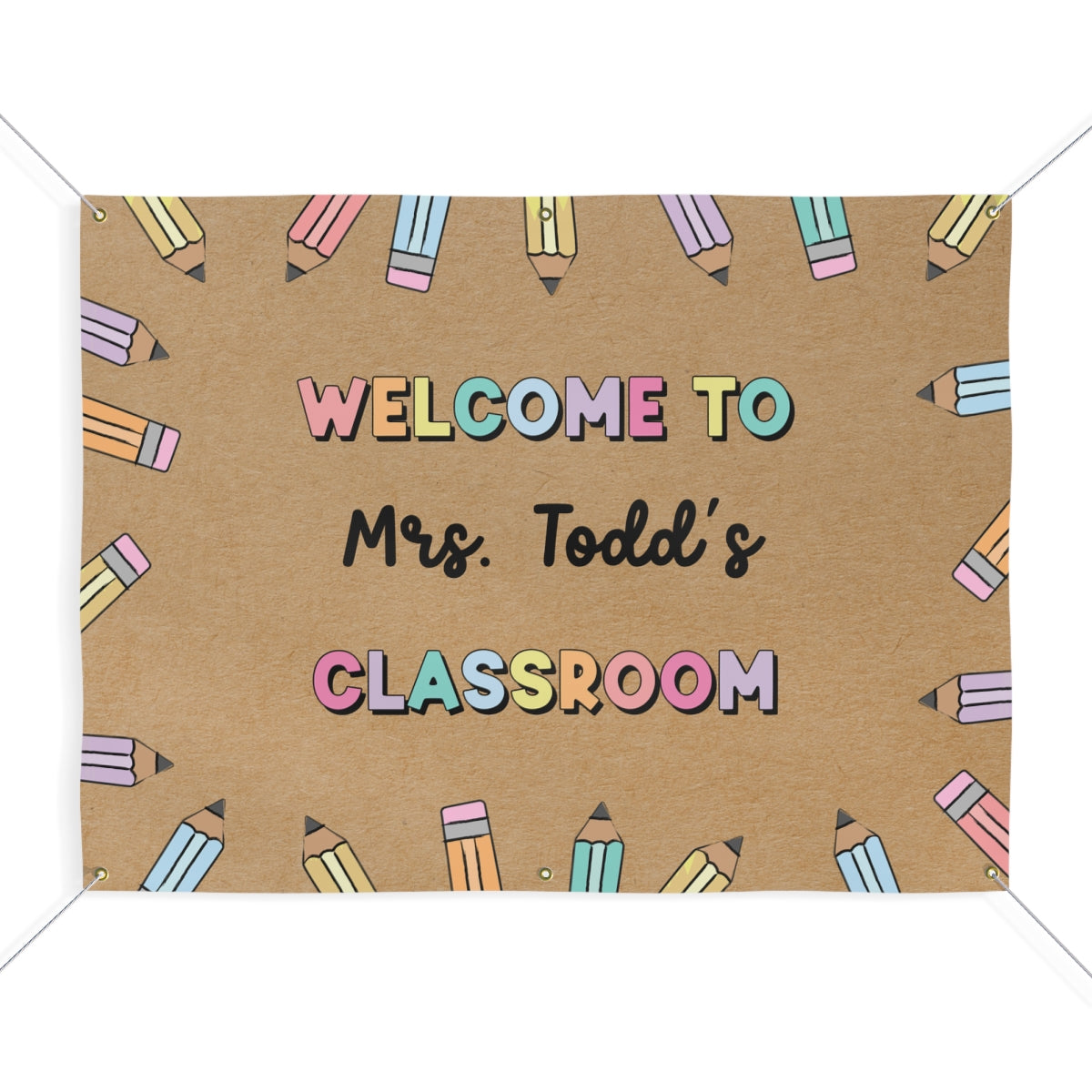 Pastel Pencil Personalized Classroom Banner | Banner Bar