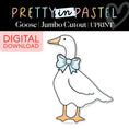 Load image into Gallery viewer, Printable Pastel Goose Jumbo Bulletin Board Cutout | Pretty in Pastel
