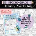 Load image into Gallery viewer, Printable Second Grade January Week 1 Resources
