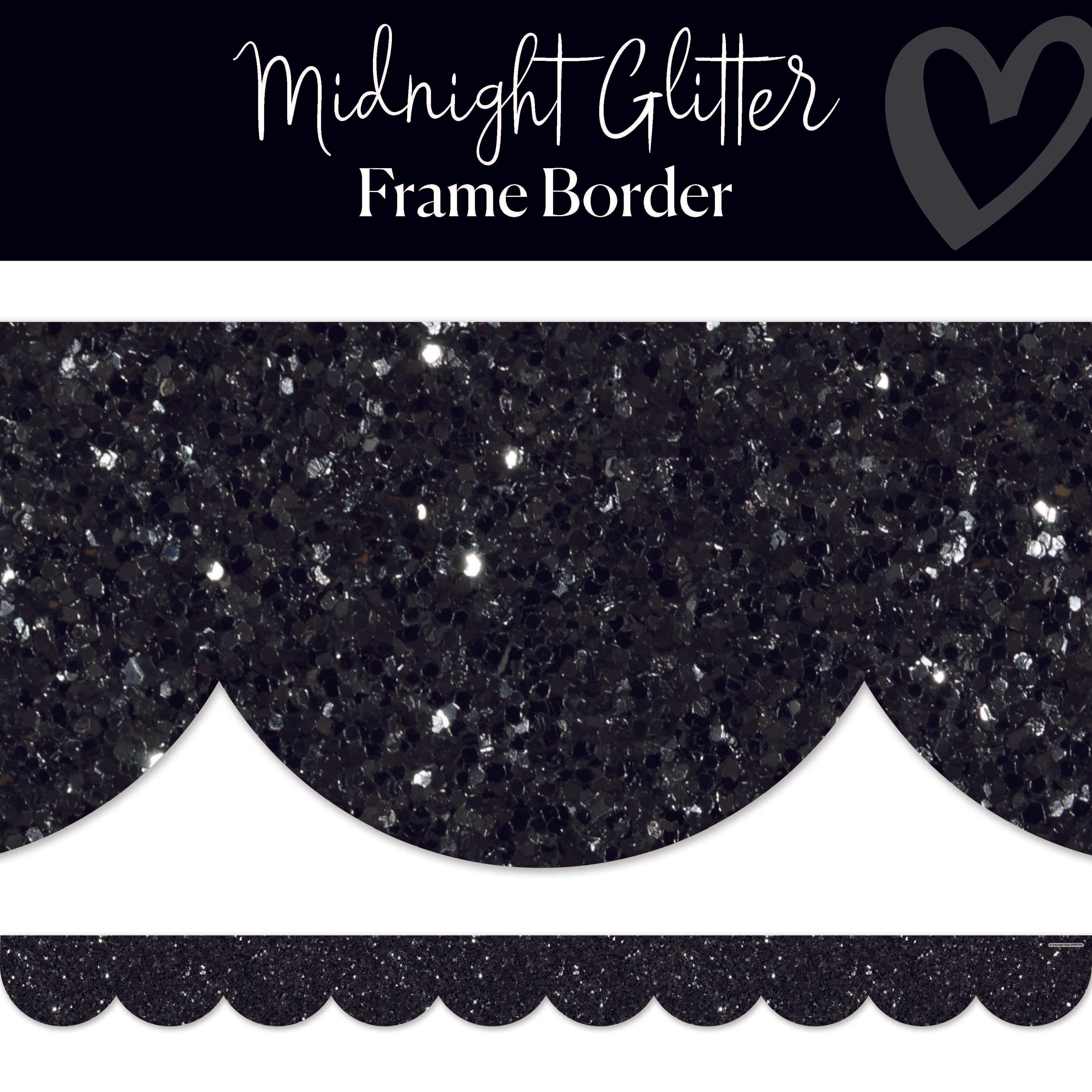 Midnight Glitter Bulletin Board Borders Schoolgirl Style