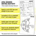 Load image into Gallery viewer, Printable April Showers Writing Craftivity
