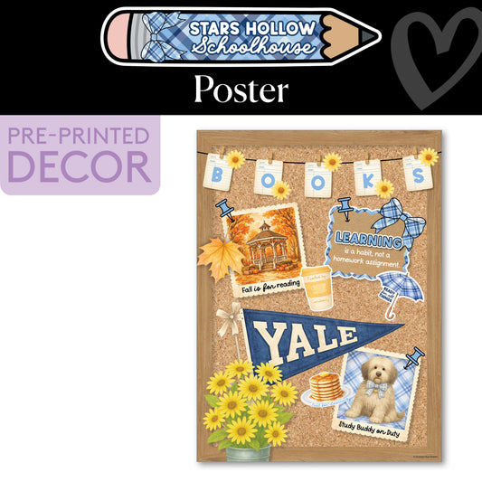 Cozy Cork-board Bulletin Board Poster | Stars Hollow Schoolhouse