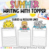 Summer Writing Crafts | End of the Year | June | July | Writing Prompts with Page Topper | NO PREP