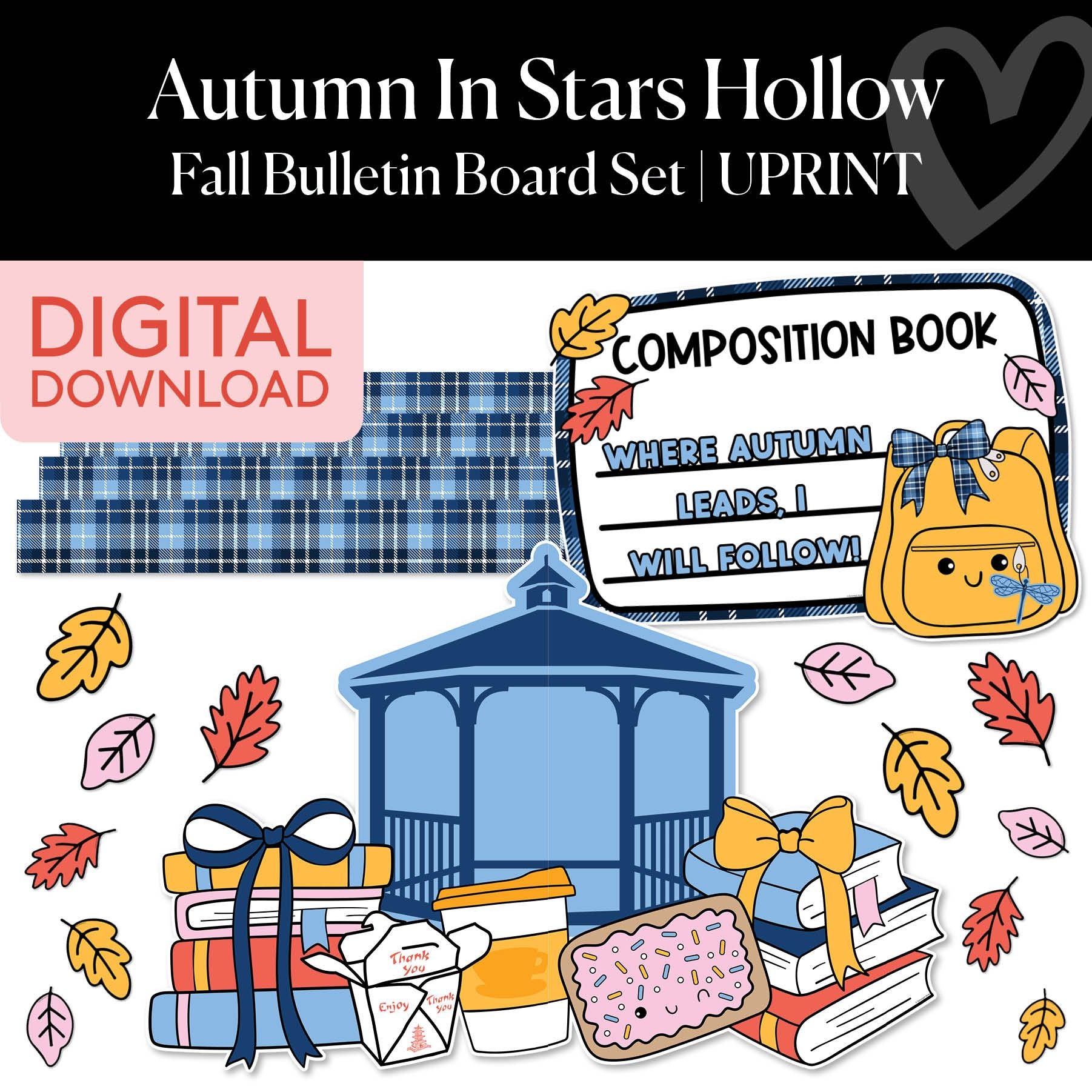 Printable Fall Bulletin Board Set | Autumn In Stars Hollow