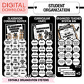 Load image into Gallery viewer, Printable Ultimate Black and White Classroom Management and Organization Bundle
