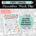 Load image into Gallery viewer, Printable First Grade December Week 2 Resources
