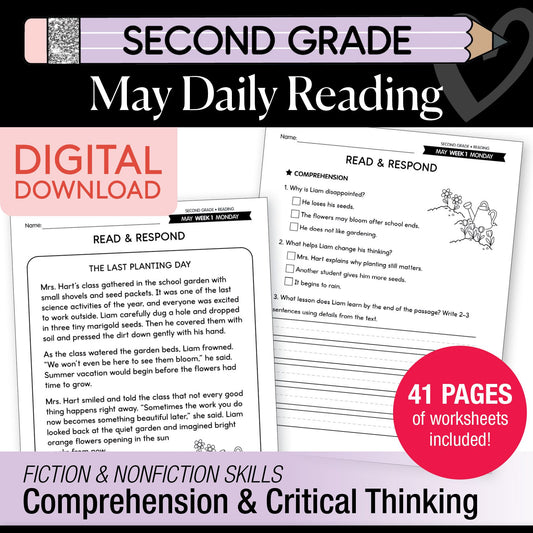 Printable Second Grade May Daily Reading