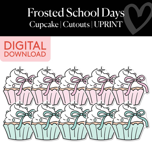Printable Christmas Cupcake Cutouts | Frosted School Days