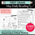 Load image into Gallery viewer, Printable First Grade May Daily Reading
