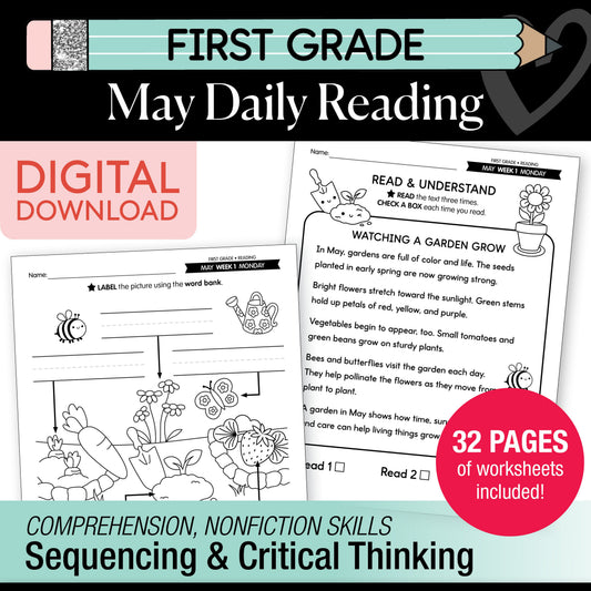 Printable First Grade May Daily Reading