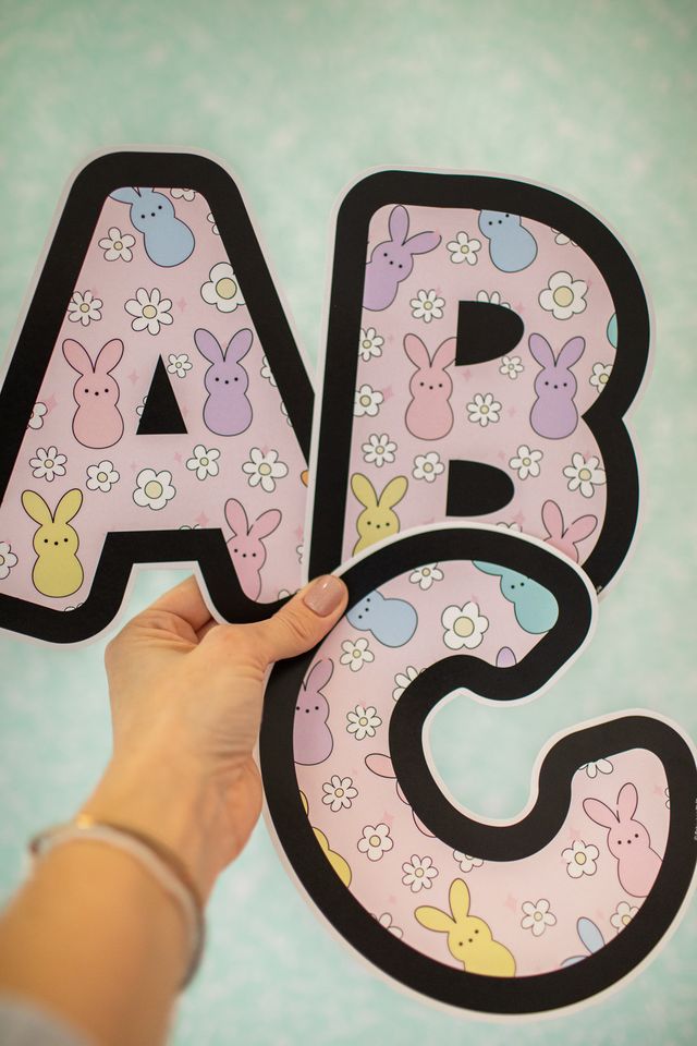 Printable Spring Uppercase Letters | Marshmallow Meadow